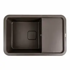 Гранітна мийка для кухні Platinum 7850 CUBE матова Темна скеля