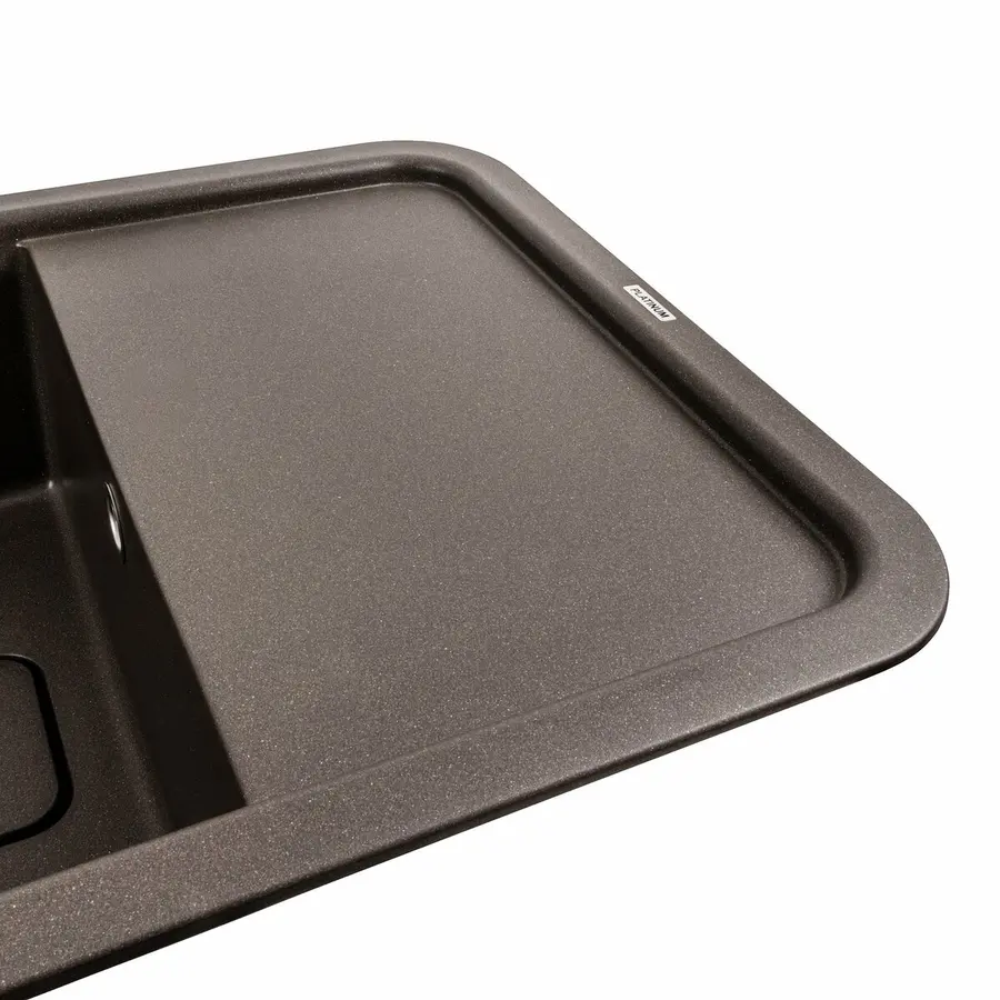 Гранитная мойка для кухни Platinum 7850 CUBE матовая Темная скала