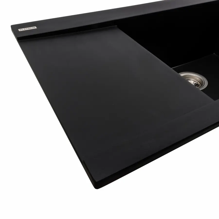 Гранітна мийка для кухні Platinum 9651 ATLAS матовий Чорний