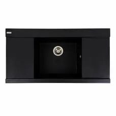 Гранітна мийка для кухні Platinum 9651 ATLAS матовий Чорний