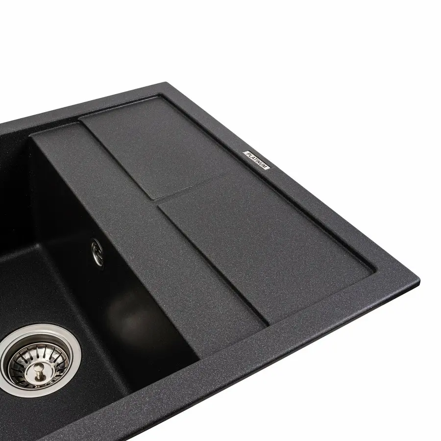 Гранітна мийка для кухні Platinum 6550 LOTOS матовий Моріон