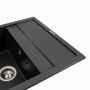 Гранитная мойка для кухни Platinum 6550 LOTOS матовый Морион