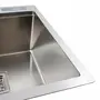 Кухонна мийка 50*50 нержавійка з підставкою для ножів + Подарунок сифон квадратний, дозатор