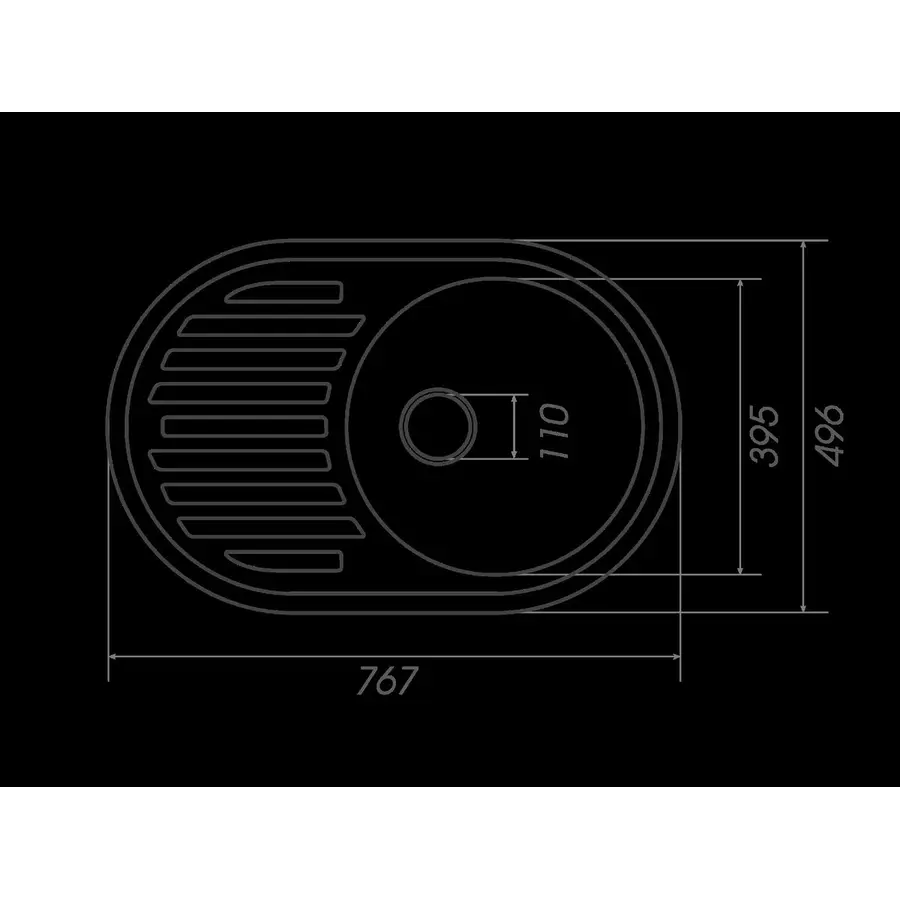 Гранитная мойка для кухни Platinum 7750 LIRA матовая Дюна