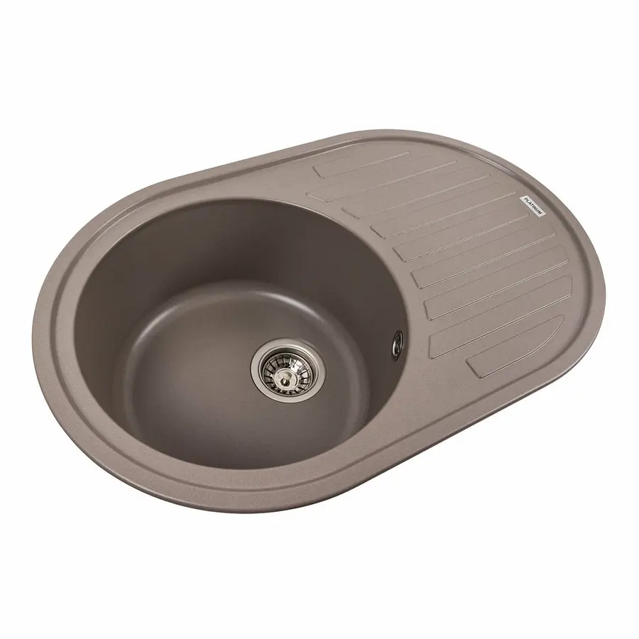 Гранитная мойка для кухни Platinum 7750 LIRA матовая Дюна