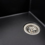Гранітна мийка для кухні Platinum 6250 ZIRKONE матова Чорна