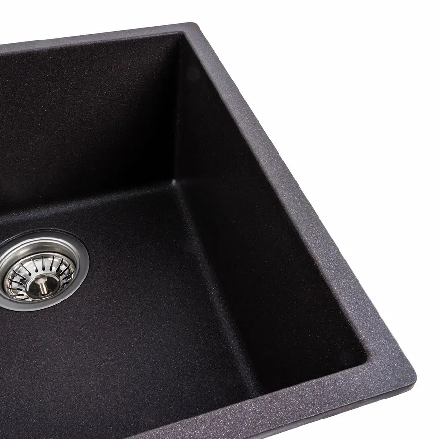 Гранітна мийка для кухні Platinum 4040 RUBA матовий Гренадін