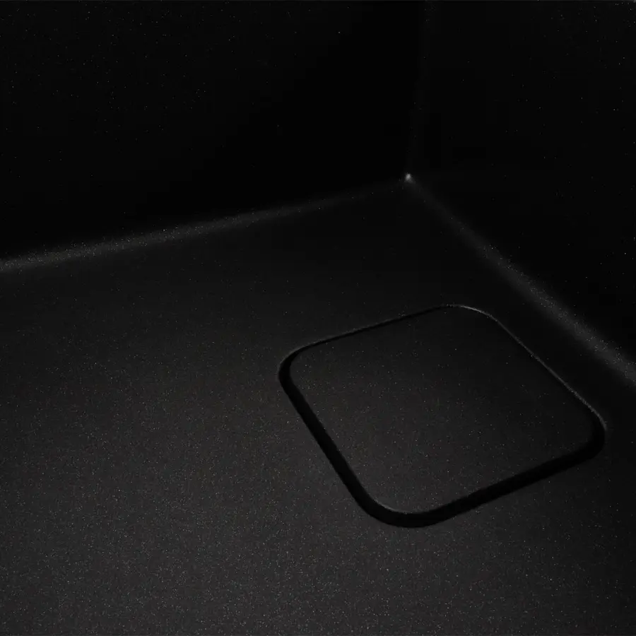 Гранітна мийка для кухні Platinum 7850 CUBE матовий Моріон