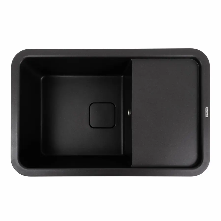 Гранітна мийка для кухні Platinum 7850 CUBE матовий Моріон