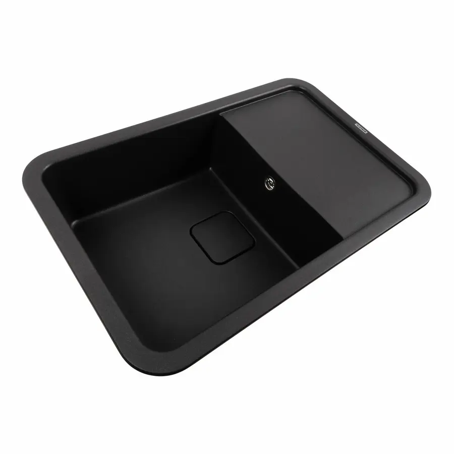 Гранітна мийка для кухні Platinum 7850 CUBE матовий Моріон