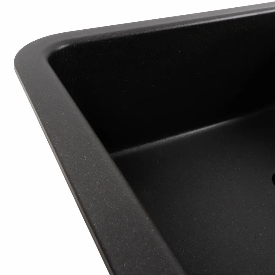 Гранітна мийка для кухні Platinum 7850 CUBE матовий Моріон