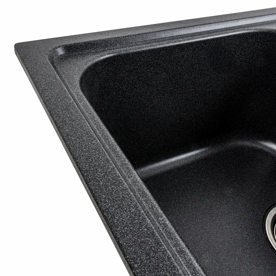 Гранітна мийка для кухні Platinum 7950 Equatoria матовий Карбон