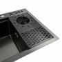 Кухонна мийка чорна PVD 78*46 Platinum Handmade