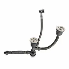 Сифон двойной для моек Handmade HB340 Platinum