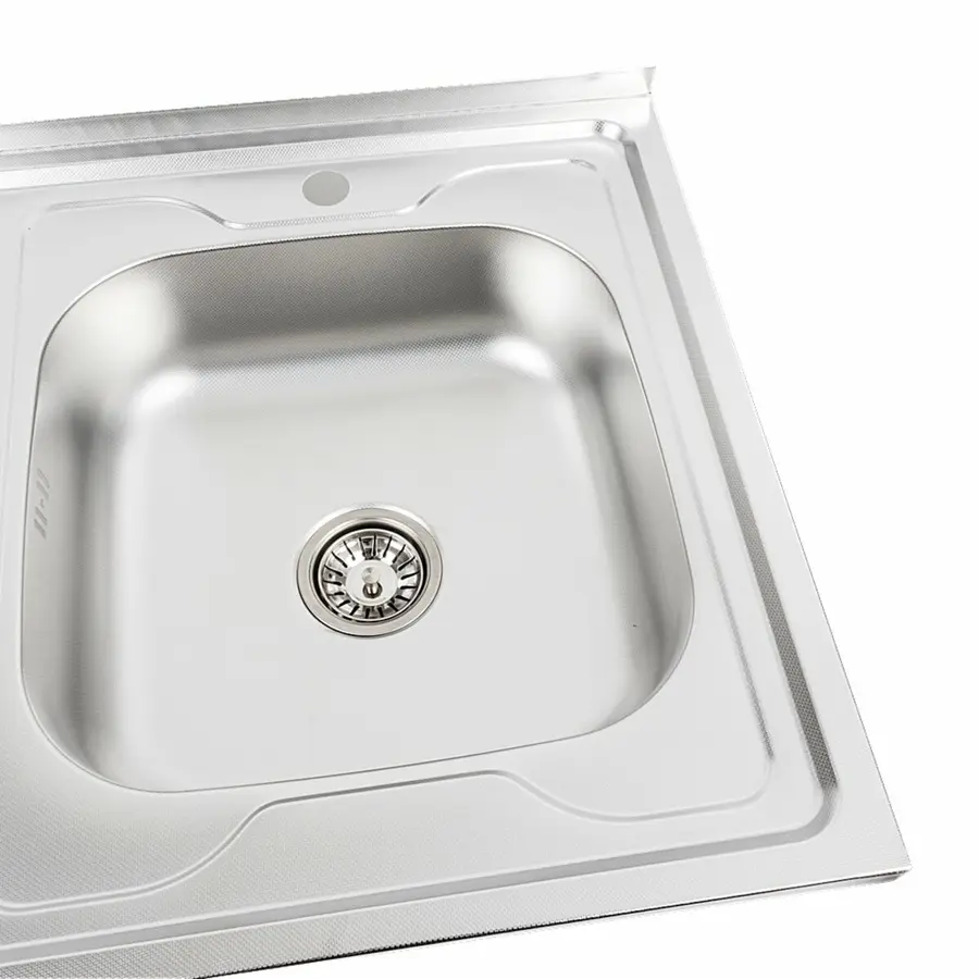 Кухонна мийка з нержавіючої сталі Valeso 8060 R ДЕКОР (0,7/160 мм)