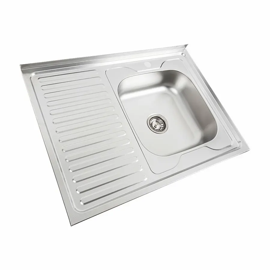 Кухонна мийка з нержавіючої сталі Valeso 8060 R ДЕКОР (0,7/160 мм)