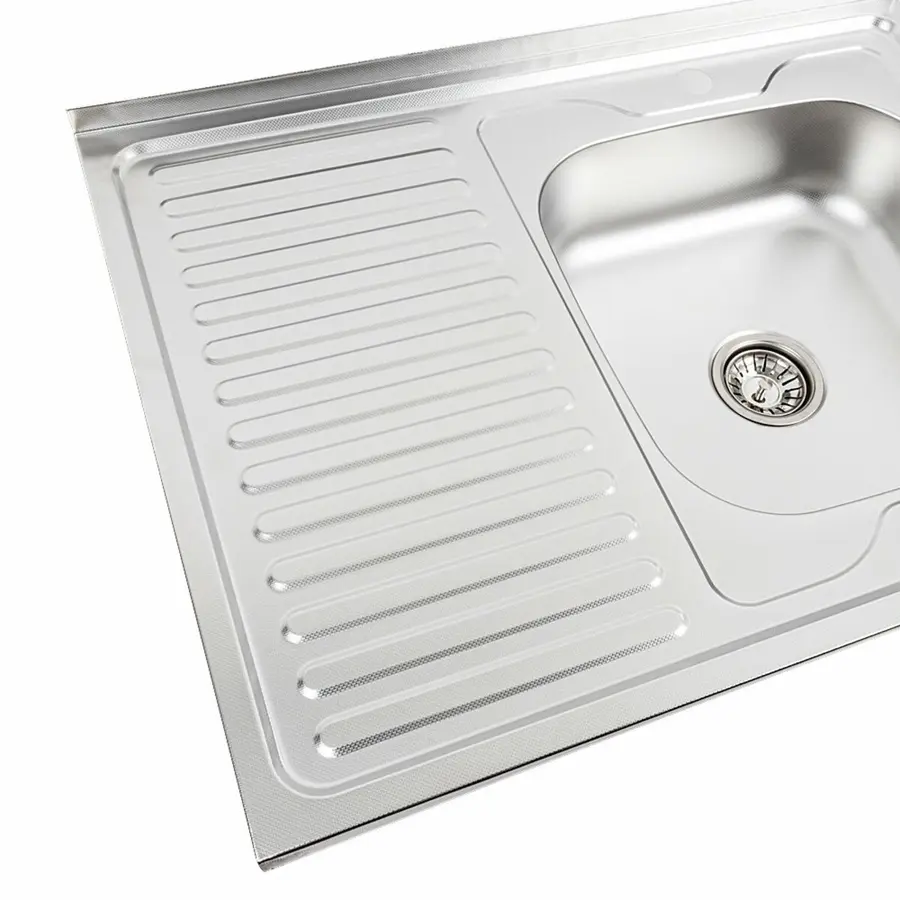 Кухонна мийка з нержавіючої сталі Valeso 8060 R ДЕКОР (0,7/160 мм)