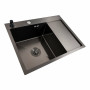 Кухонна мийка CM 65*50 L чорна PVD VALESO Handmade (круглий сифон 3,0/0,8)