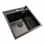 Кухонная мойка 45*45 Valeso Handmade PVD черная (сифон круглый 3,0/0,8)