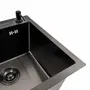 Кухонная мойка 45*45 Valeso Handmade PVD черная (сифон круглый 3,0/0,8)