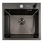 Кухонная мойка 45*45 Valeso Handmade PVD черная (сифон круглый 3,0/0,8)