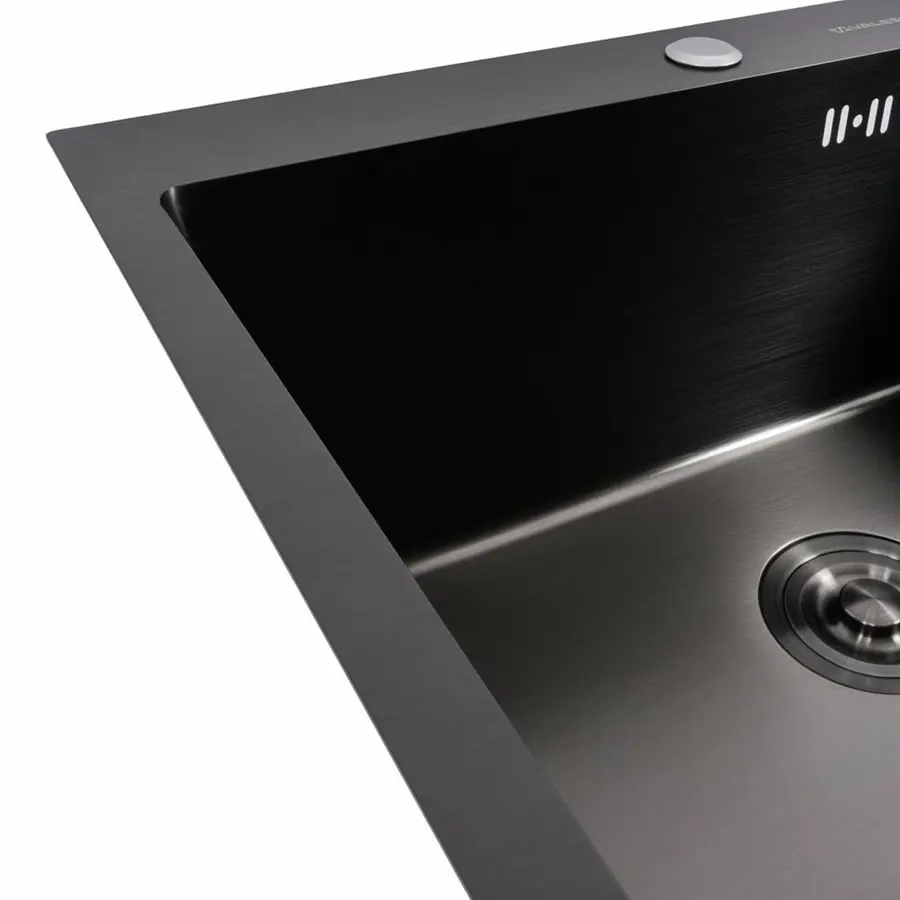 Кухонна мийка чорна 60*50 PVD VALESO Handmade ECN (2,0/0,5)