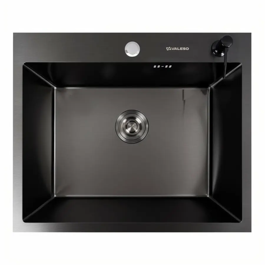 Кухонна мийка чорна 60*50 PVD VALESO Handmade ECN (2,0/0,5)