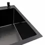 Кухонна мийка чорна 60*50 PVD VALESO Handmade ECN (2,0/0,5)