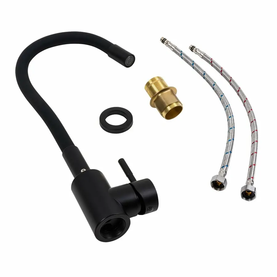 Смеситель кухонный гибкий VALESO NES-ZZ45 черный