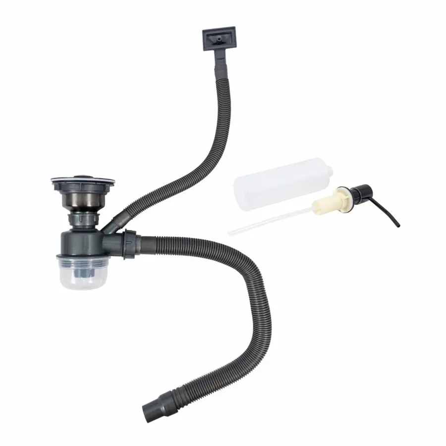 Кухонная мойка черная 60*50 PVD VALESO Handmade (сифон круглый, 3,0/0,8)