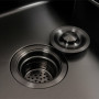 Кухонна мийка чорна 60*50 PVD VALESO Handmade (сифон круглий, 3,0/0,8)