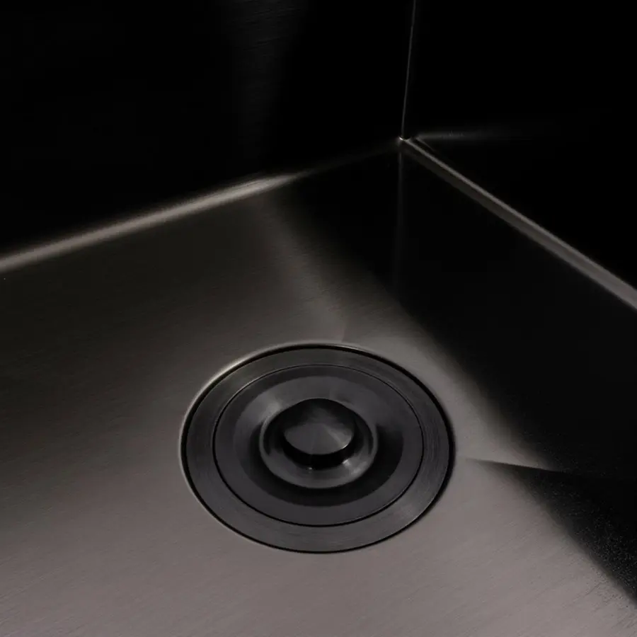 Кухонна мийка PVD чорна СМ 44*44 VALESO Handmade (монтаж під стільницю)