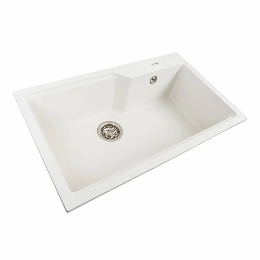 Гранитная мойка для кухни VALESO NIKA 7545 матовая Белоснежная