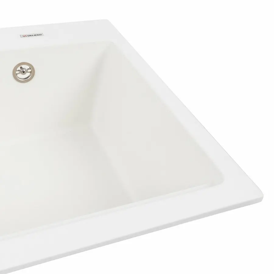 Гранитная мойка для кухни VALESO NIKA 7545 матовая Белоснежная