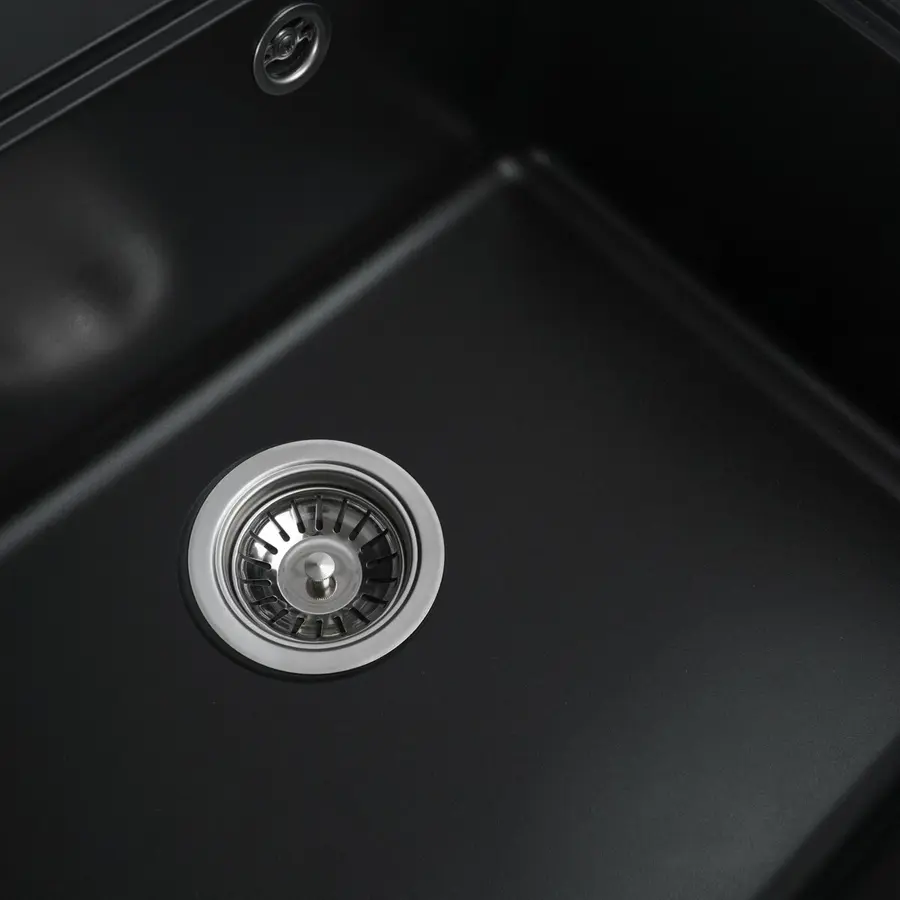 Гранітна мийка для кухні VALESO VESTA 5852 матова Чорна