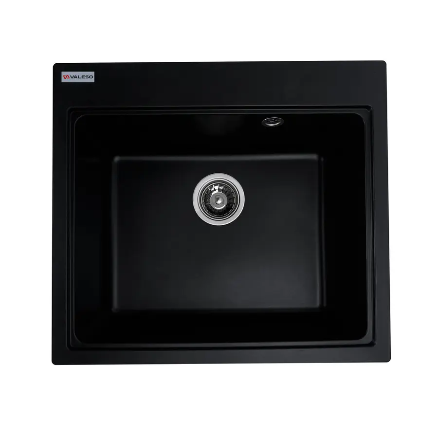 Гранітна мийка для кухні VALESO VESTA 5852 матова Чорна