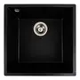 Гранітна мийка для кухні VALESO 4040 RUBA матовий чорний