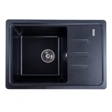 Гранитная мойка для кухни VALESO LIANA 6243 матовая Черный металлик