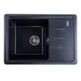 Гранитная мойка для кухни VALESO LIANA 6243 матовая Черный металлик