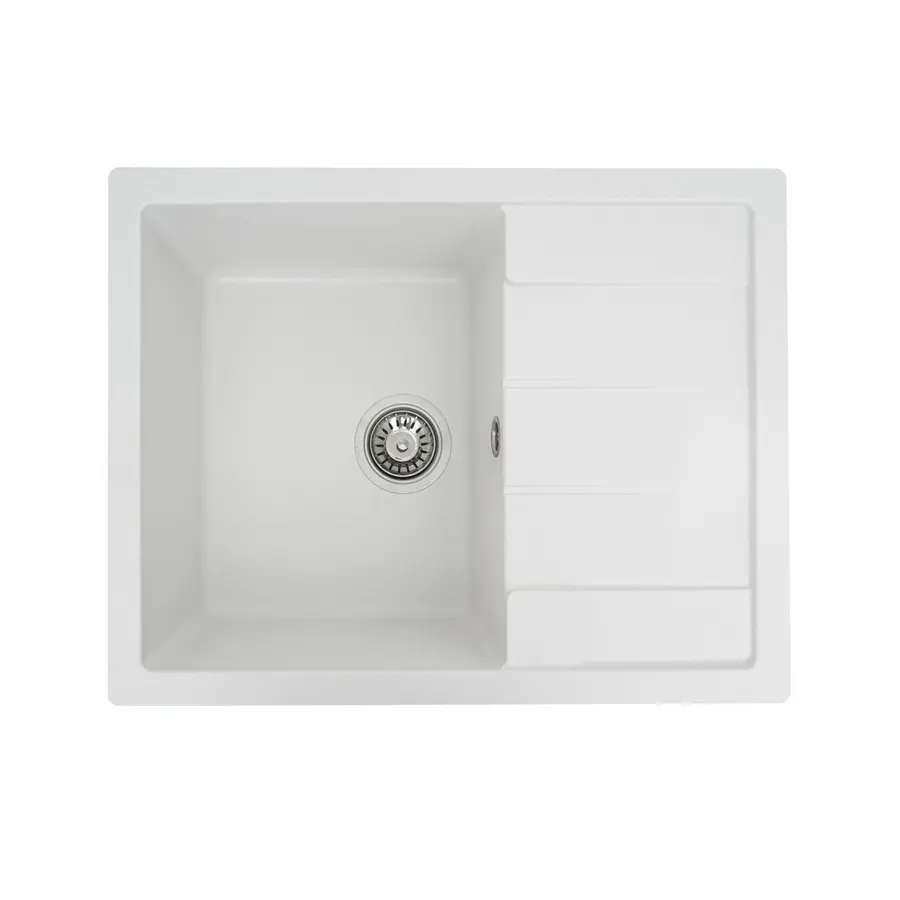 Гранітна мийка для кухні VALESO INTENSO 6550 матова Білосніжна