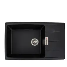 Гранитная мойка для кухни VALESO ROMA 7850 матовая Черная