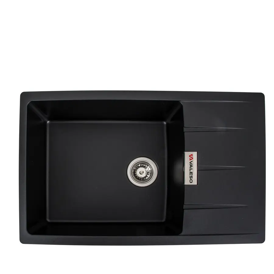 Гранитная мойка для кухни VALESO ROMA 7850 матовая Черная