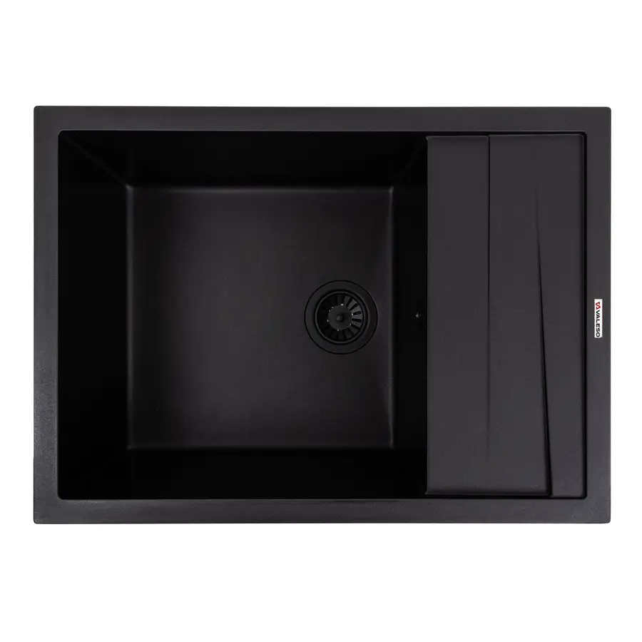 Кухонная мойка гранитная матовая 7050 CASCADA VALESO черная