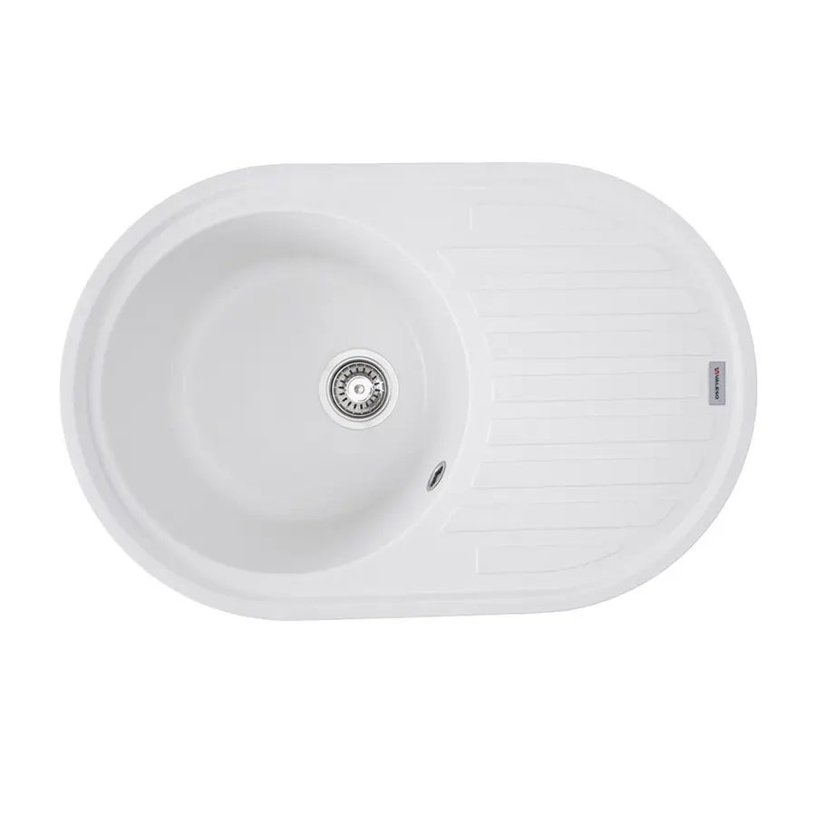 Гранитная мойка для кухни VALESO LIRA 7750 матовая Белоснежная