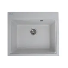 Гранитная мойка для кухни VALESO VESTA 5852 матовая Белая в точку