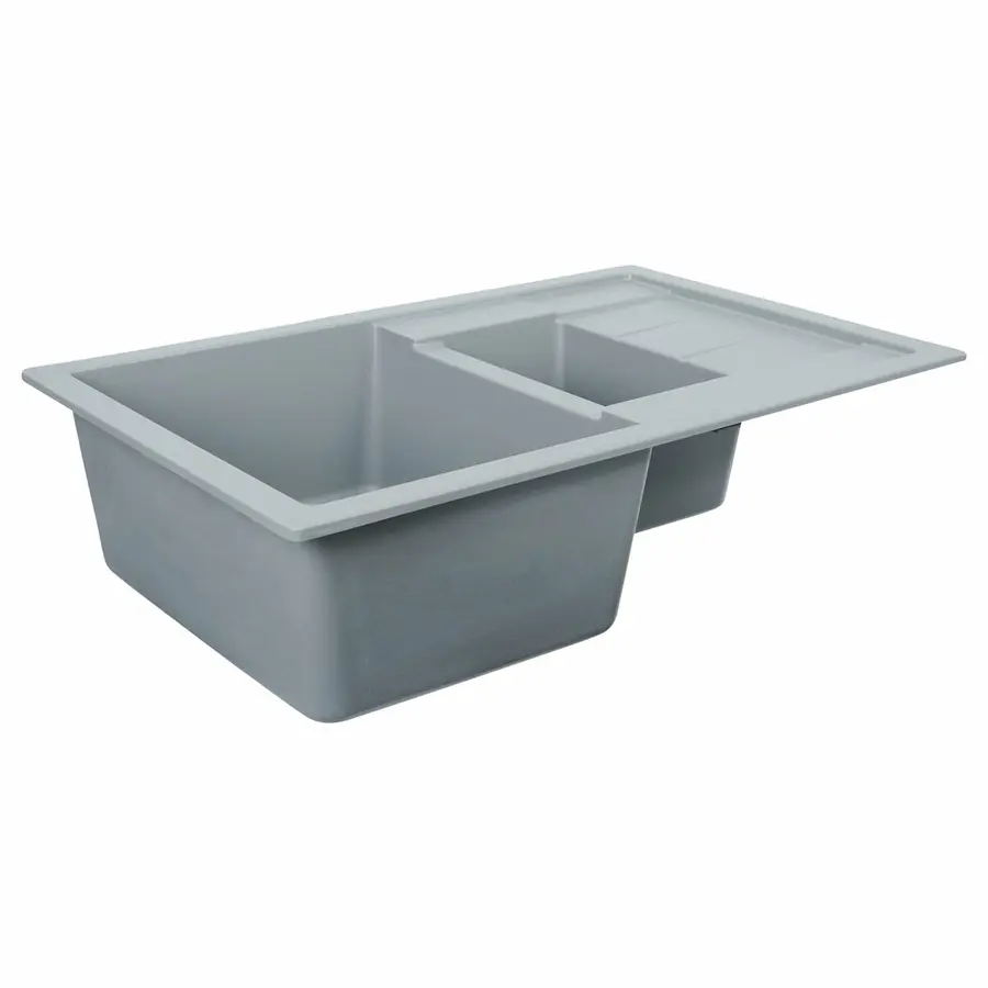 Гранитная мойка для кухни VALESO TOSKANA 7850W матовая Серый металлик