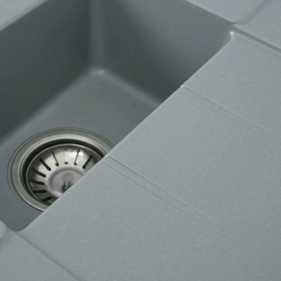 Гранитная мойка для кухни VALESO TOSKANA 7850W матовая Серый металлик