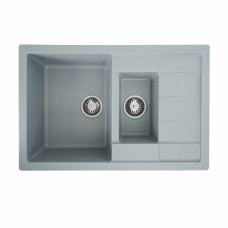 Гранітна мийка для кухні VALESO 7850W TOSKANA матова Сірий металік