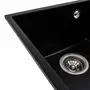 Гранитная мойка для кухни VALESO ROXY 3744 матовая Черная