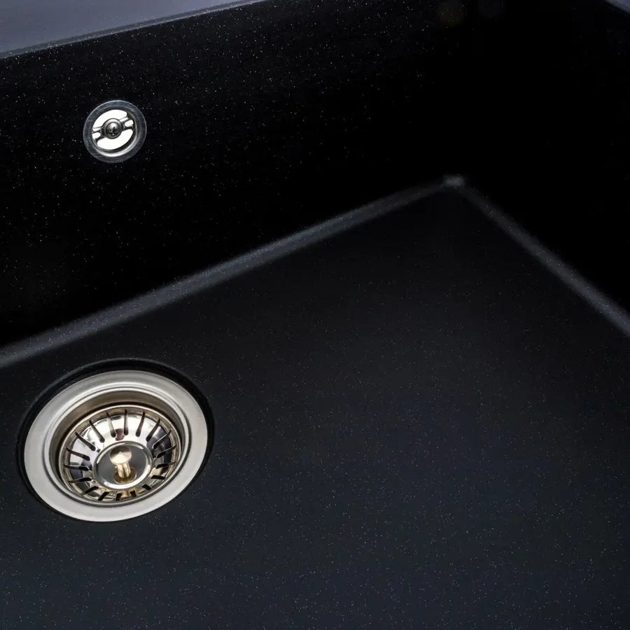 Гранітна мийка для кухні VALESO BOGEMA 7850 матова Чорний металік